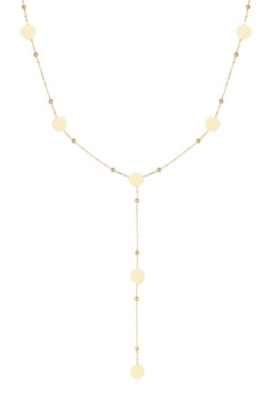 Lange Gouden Body Chain Ketting met rondjes