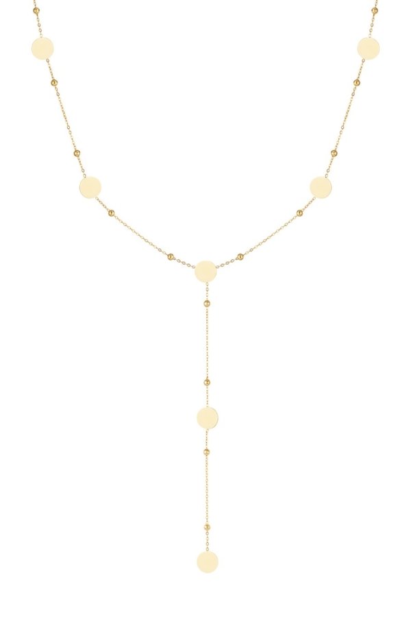 Kali Long Ditsy Chain Necklace - Stainless Steel