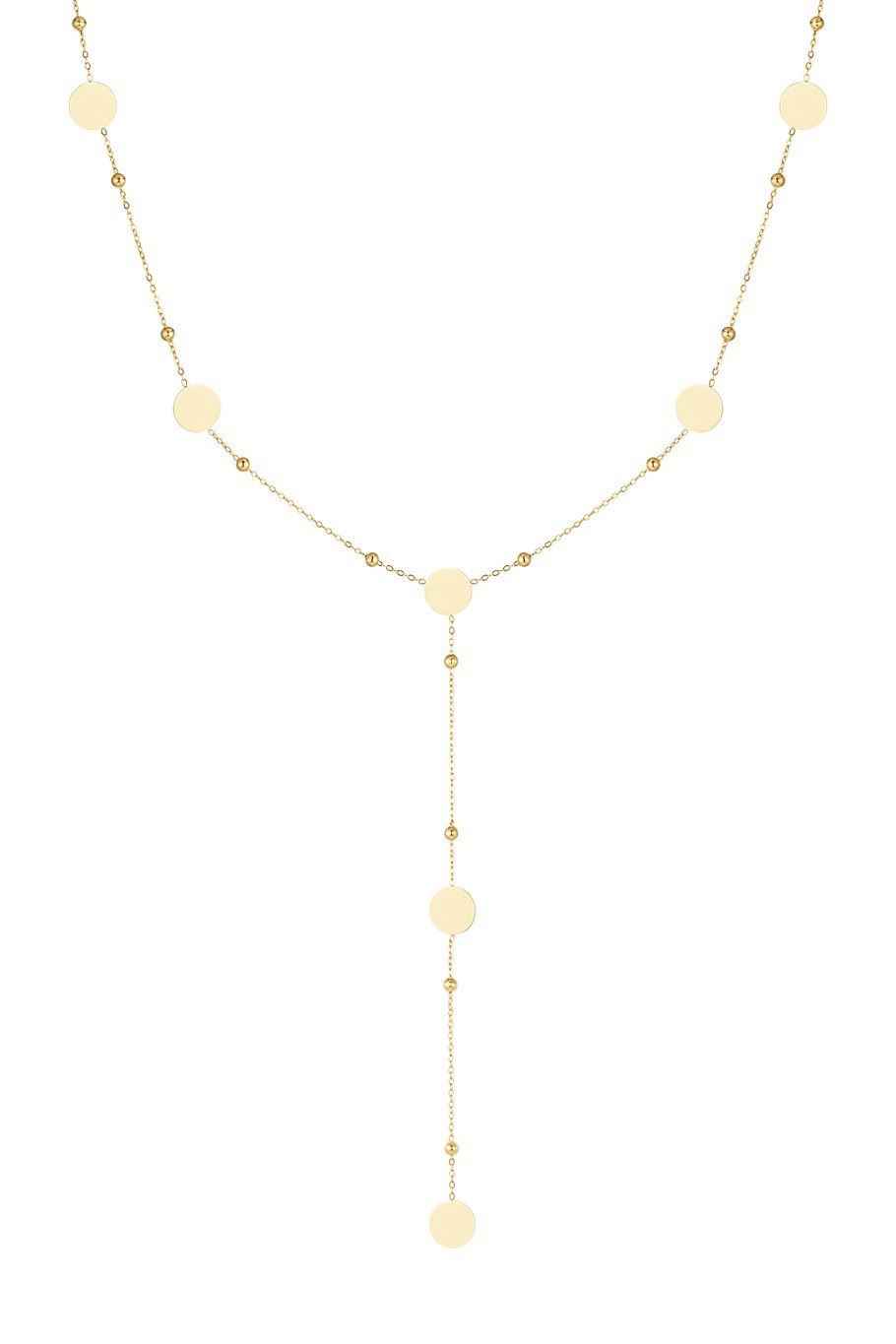 Lange Gouden Body Chain Ketting met rondjes