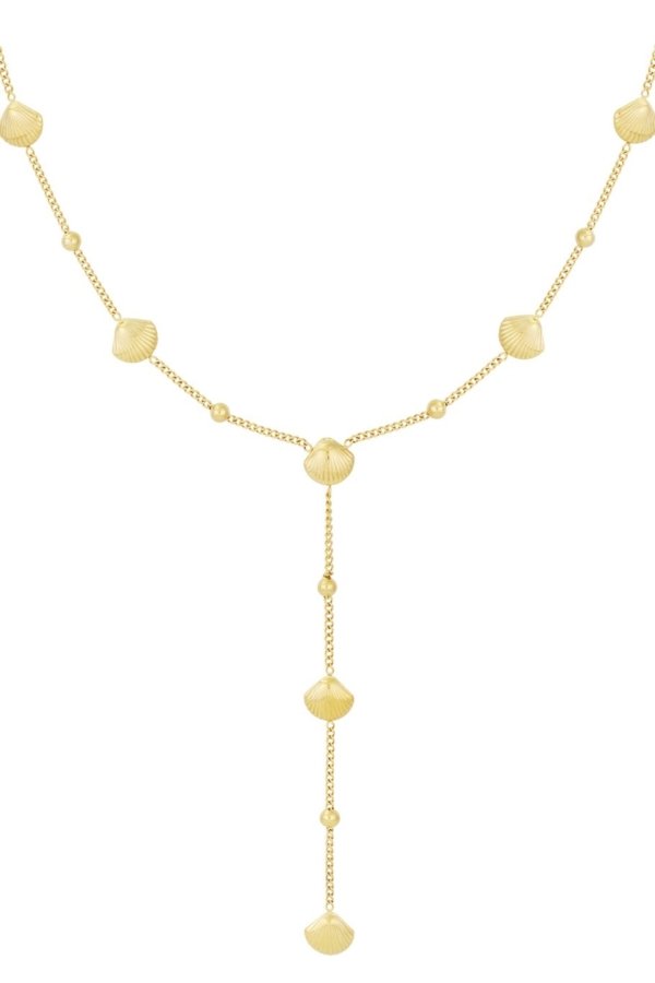 Yemaya Long Chain Shell Necklace - Stainless Steel