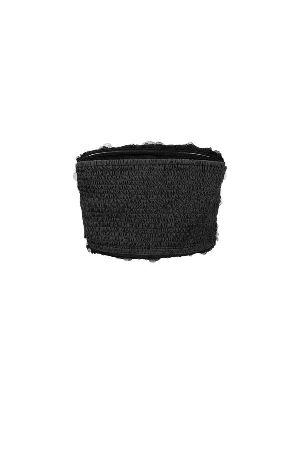 Flora Roses Bandeau Top - Black