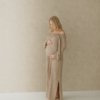 Alectrona Off-Shoulder Maxi Dress - Beige
