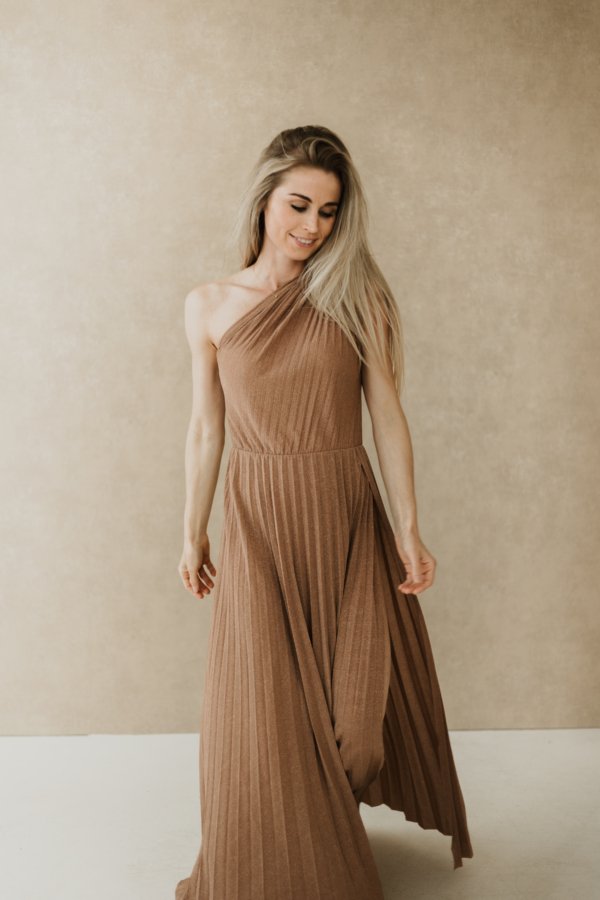 Danu Sparkle Maxi Body-Dress - Brown