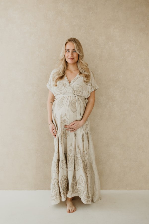 Dionysus Boho Maxi Jurk - Beige