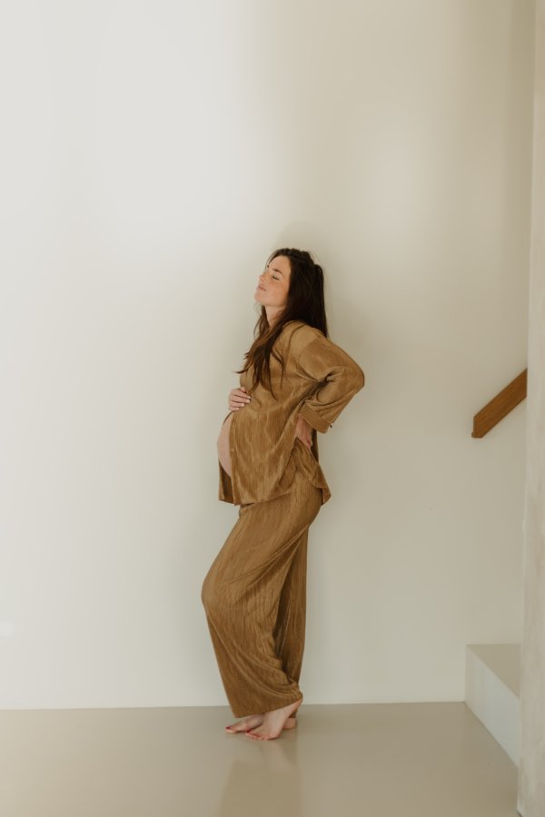 THE MOM SUIT SILKY - Caramel