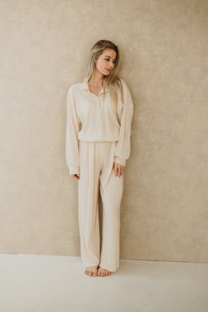 2-delig pak Beige