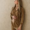 THE MOM SUIT SILKY - Caramel