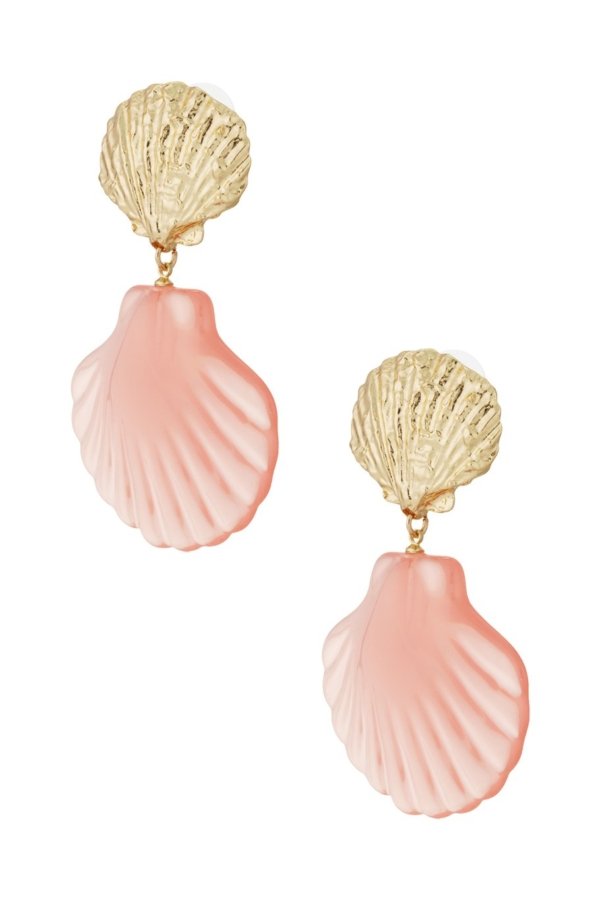 Bellona Mermaid Vibes Earrings - Gold Pink