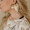Amore Flower Statement Earrings - Gold