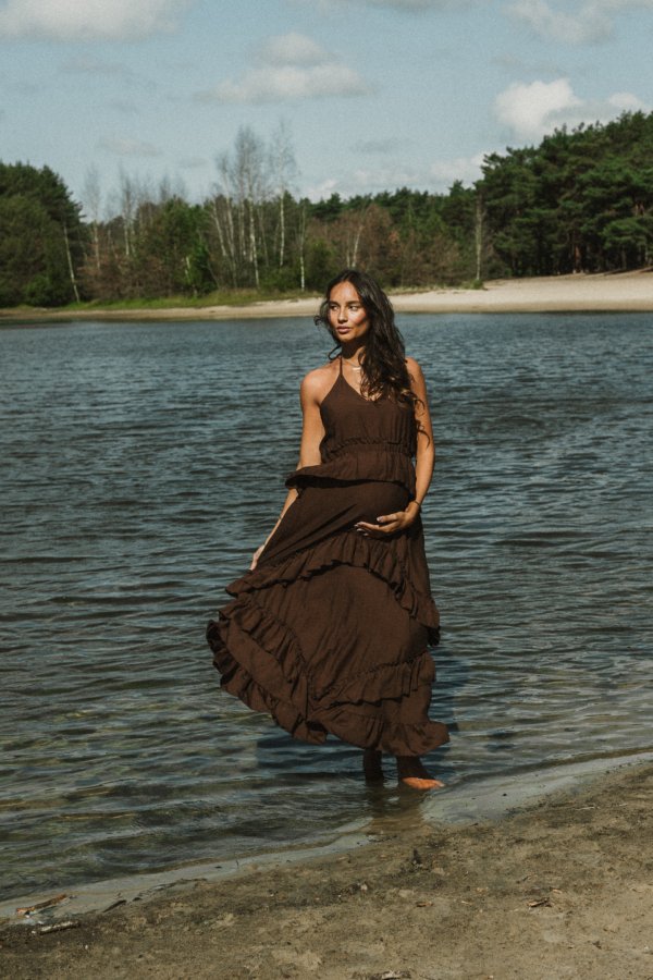 Chelsey Mermaid Dress - Brown