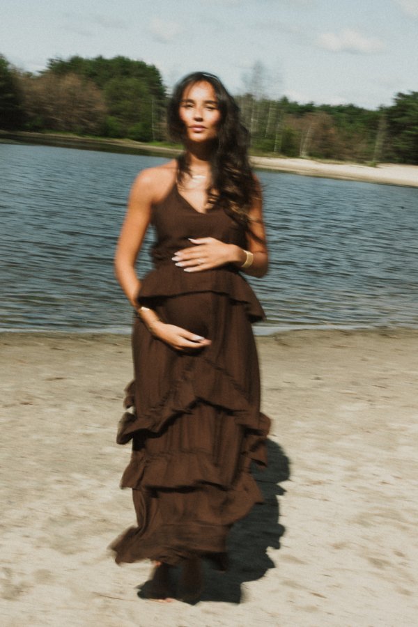 Chelsey Mermaid Dress - Brown