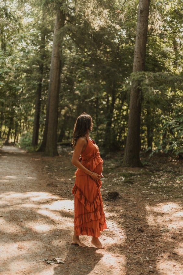 Chelsey Mermaid Dress - Rust