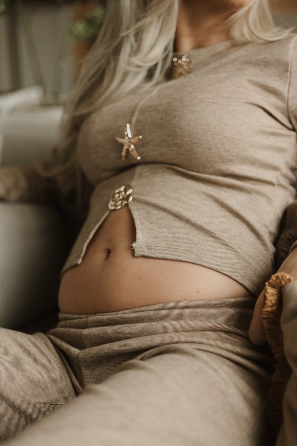 Mazu Button Suit - Beige