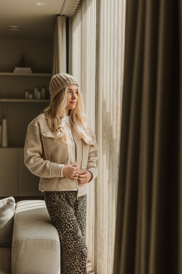 Kayra Teddy Jacket - Beige