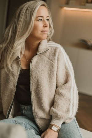 Teddy Sporty Bomber - Beige