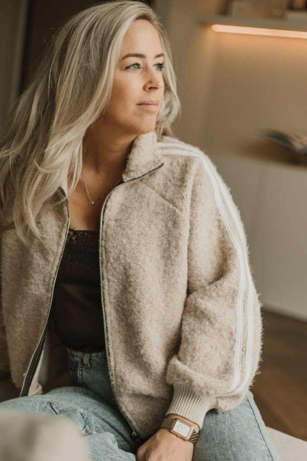 Teddy Sporty Bomber - Beige