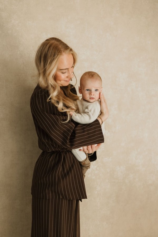 Brigit Striped Suit - Brown