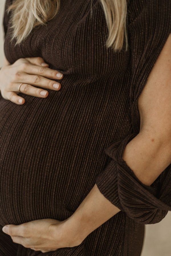 Venus Shimmer Dress - Brown