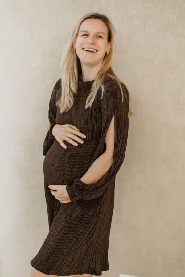 Venus Shimmer Dress - Brown