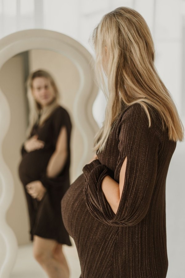 Venus Shimmer Dress - Brown