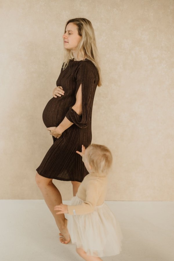 Venus Shimmer Dress - Brown