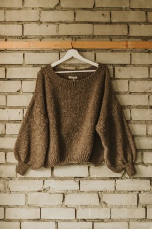 Luna Oversized Sweater - Brown
